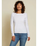 Dasha Snap Shoulder Tee White - miamidrugpossession