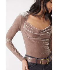 Date Night Top Taupe Stone - PINK ARROWS