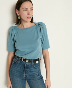 Deana Envelope T-Shirt Smokey Blue - PINK ARROWS