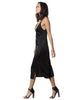 Deeper V Slip Dress, Black - miamidrugpossession