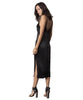 Deeper V Slip Dress, Black - miamidrugpossession