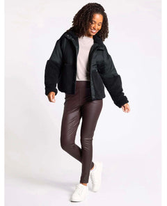 Delia Sherpa Black Jacket - miamidrugpossession