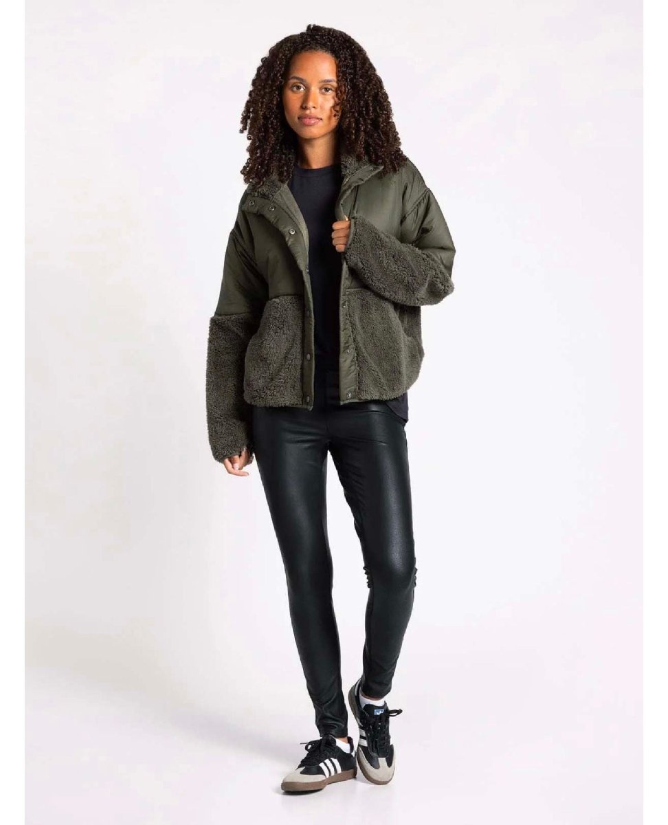 Delia Sherpa Olive Jacket - miamidrugpossession