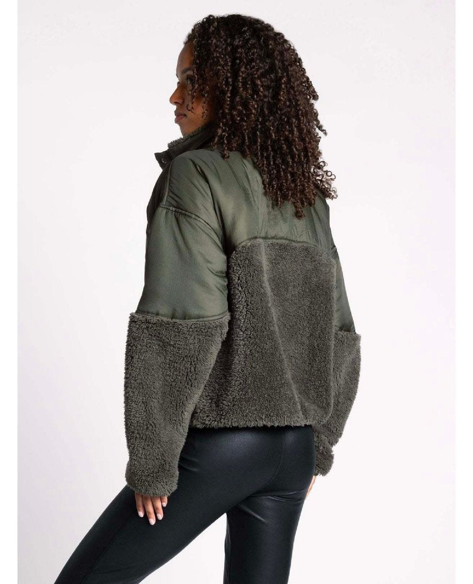 Delia Sherpa Olive Jacket - miamidrugpossession