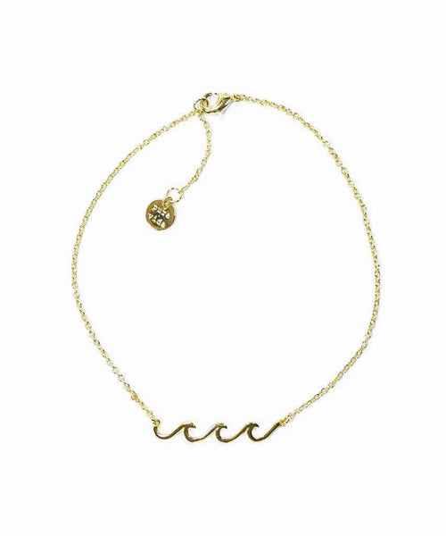 Delicate Wave Anklet Gold - miamidrugpossession