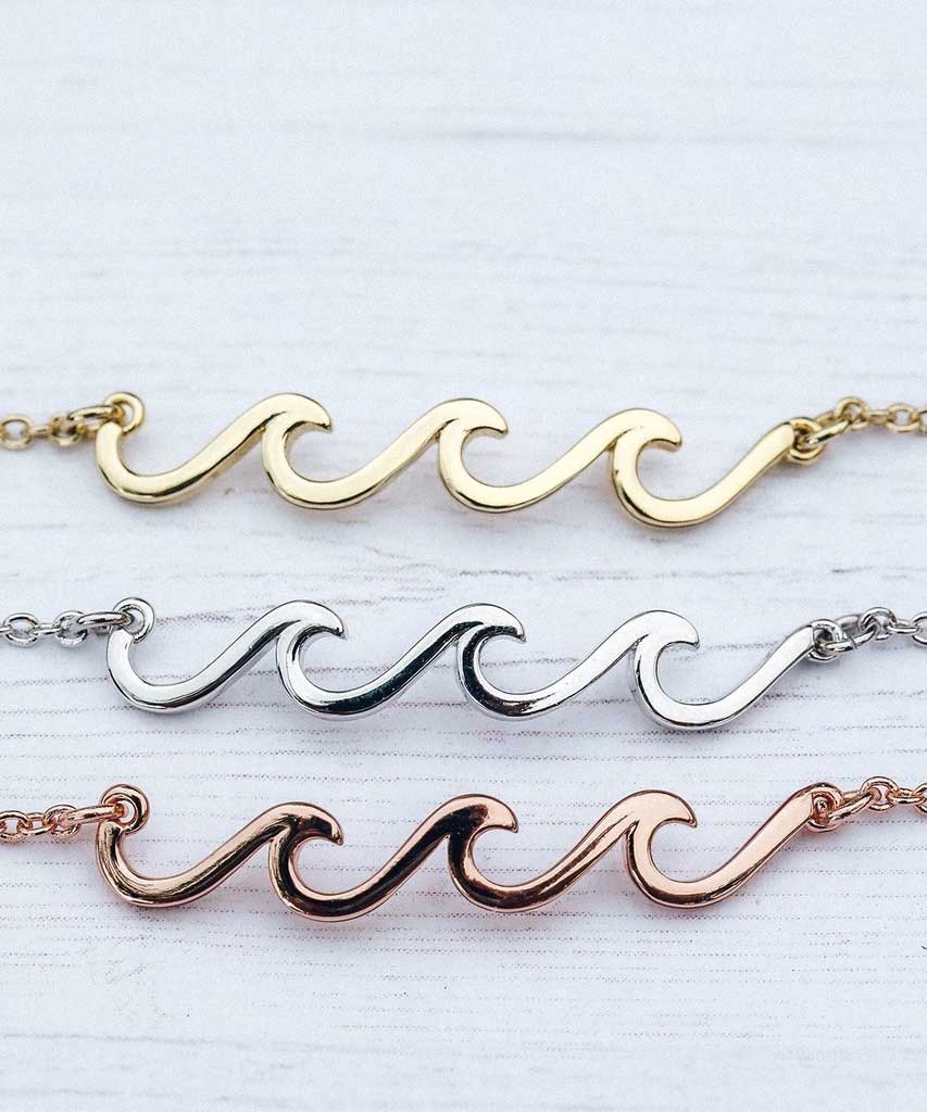 Delicate Wave Anklet Gold - miamidrugpossession