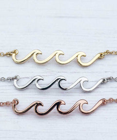 Delicate Wave Anklet Gold - miamidrugpossession