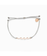 Delicate Wave Bracelet Silver - PINK ARROWS