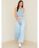 Denim Smocked Wide Leg Crop - clearpathherbicide