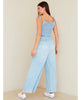 Denim Smocked Wide Leg Crop - clearpathherbicide