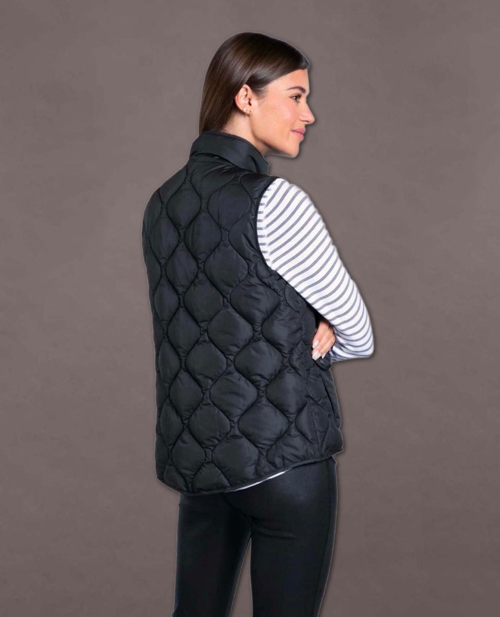 Denver Quilted Vest Black - miamidrugpossession