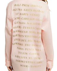 Destination Candy Oversized Shirt Gold - PINK ARROWS