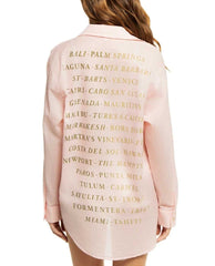 Destination Candy Oversized Shirt Gold - PINK ARROWS