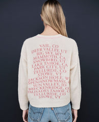 Destination Sweater Cream - PINK ARROWS