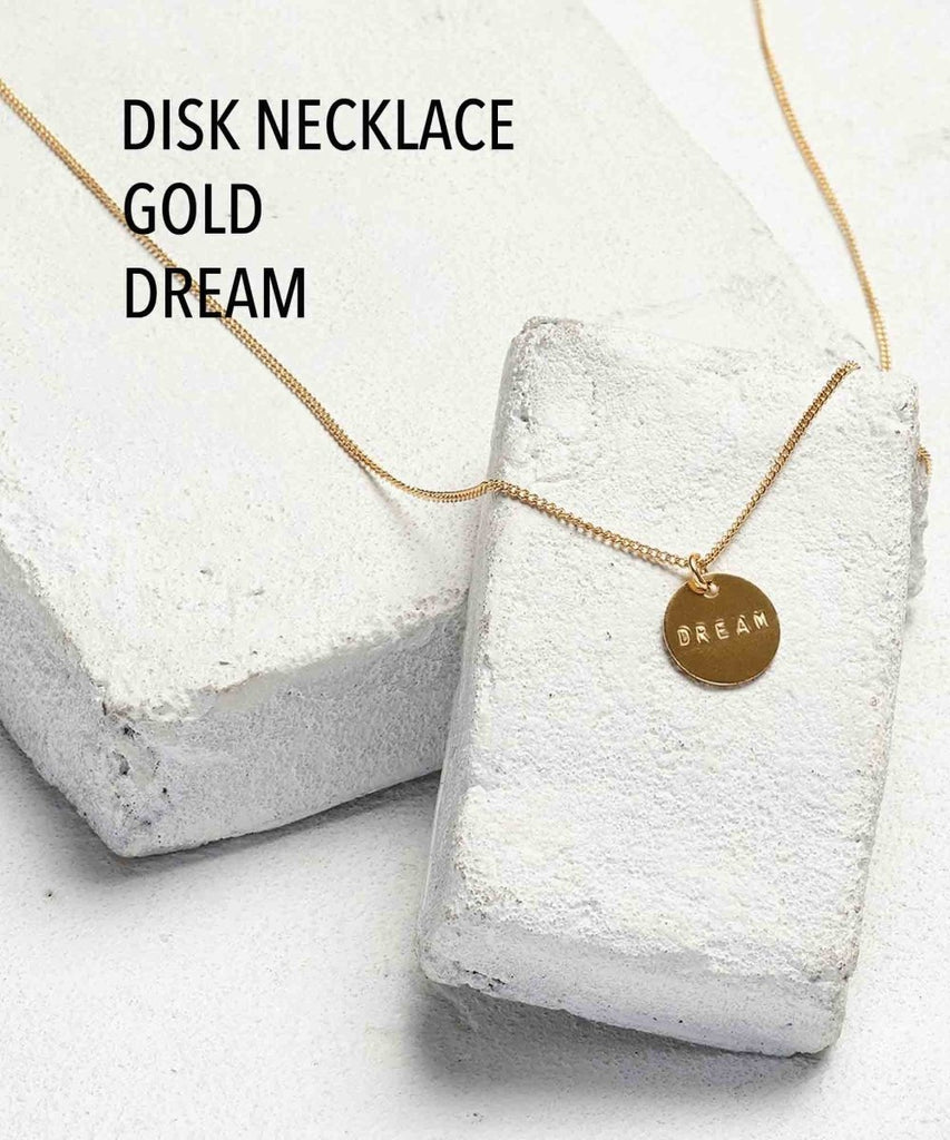 Disk Necklace GOLD, Dream - miamidrugpossession