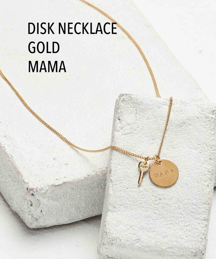 Disk Necklace GOLD, Mama - miamidrugpossession