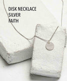 Disk Necklace SILVER, Faith - miamidrugpossession