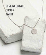 Disk Necklace SILVER, Faith - clearpathherbicide