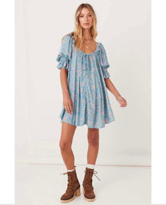 Dolly Mini Dress Dusty Blue - clearpathherbicide