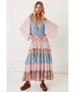 Dolly Ra Ra Patchwork Maxi Dress - clearpathherbicide