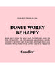 Donut Worry Be Happy Candle - clearpathherbicide