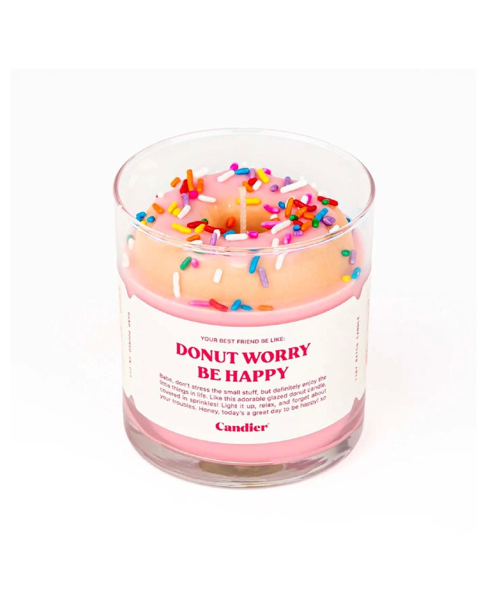 Donut Worry Be Happy Candle - miamidrugpossession