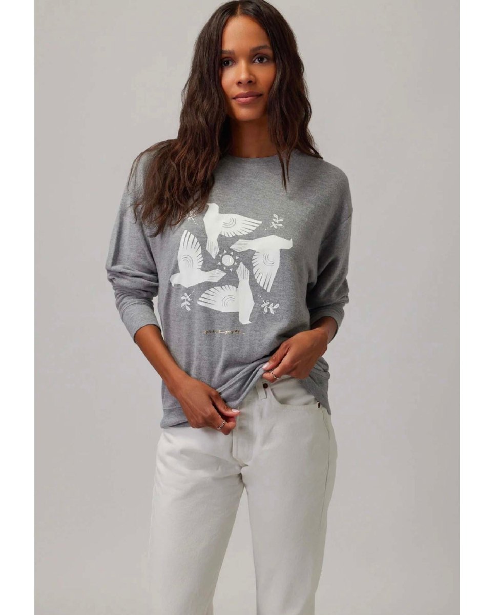 Dove Vintage Grey Sweatshirt - miamidrugpossession