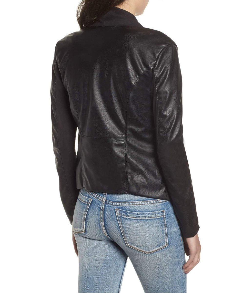 Drape Front Jacket, Black - miamidrugpossession