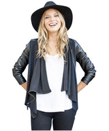 Drape Front Jacket, Black - miamidrugpossession