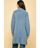 Dream Blue Fuzzy Cardigan Sweater - miamidrugpossession