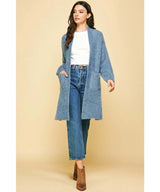 Dream Blue Fuzzy Cardigan Sweater - clearpathherbicide