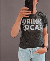 Drink Local Tee - PINK ARROWS