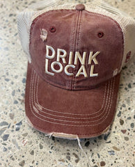 Drink Local Trucker Hat - PINK ARROWS