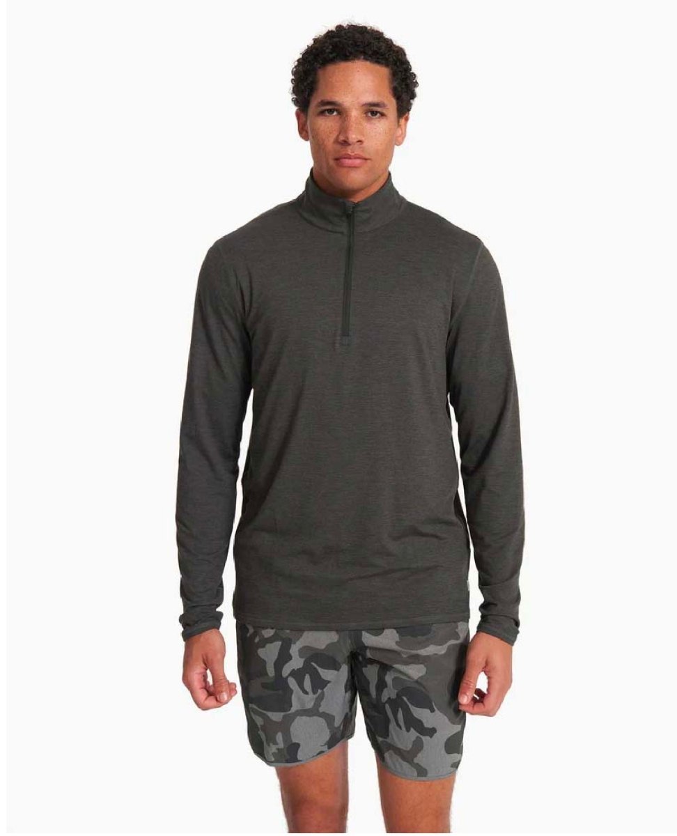 Ease Performance Half Zip Charcoal Heather - miamidrugpossession