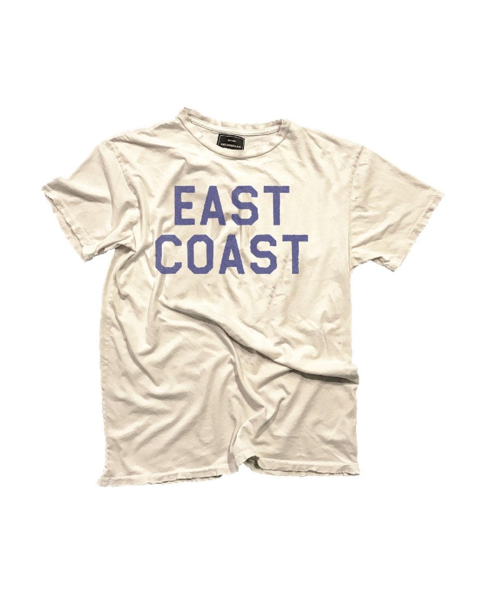 EAST COAST Cream Vintage Unisex Tee - miamidrugpossession