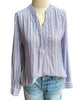 Eden Blouse Blue Stripe - miamidrugpossession