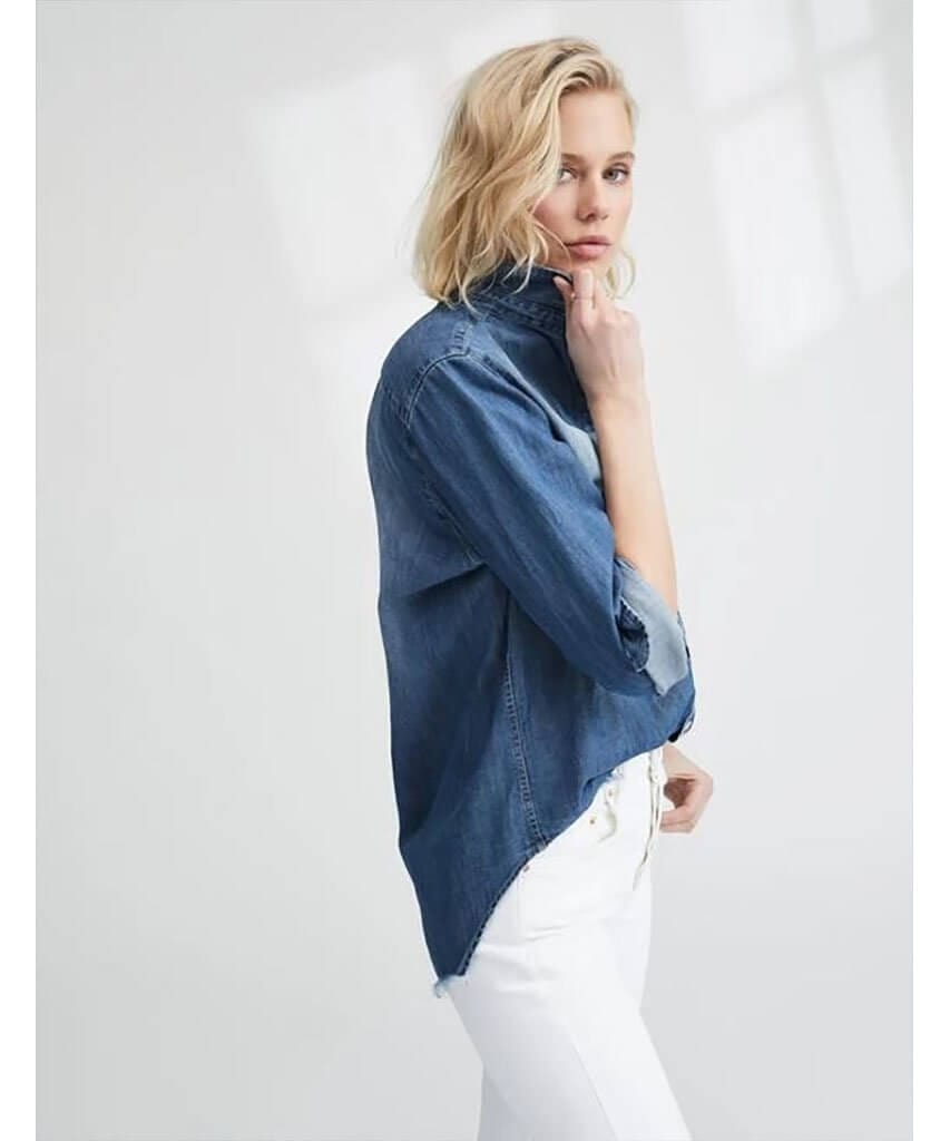 Eileen Relaxed Shirt Famous Denim - miamidrugpossession