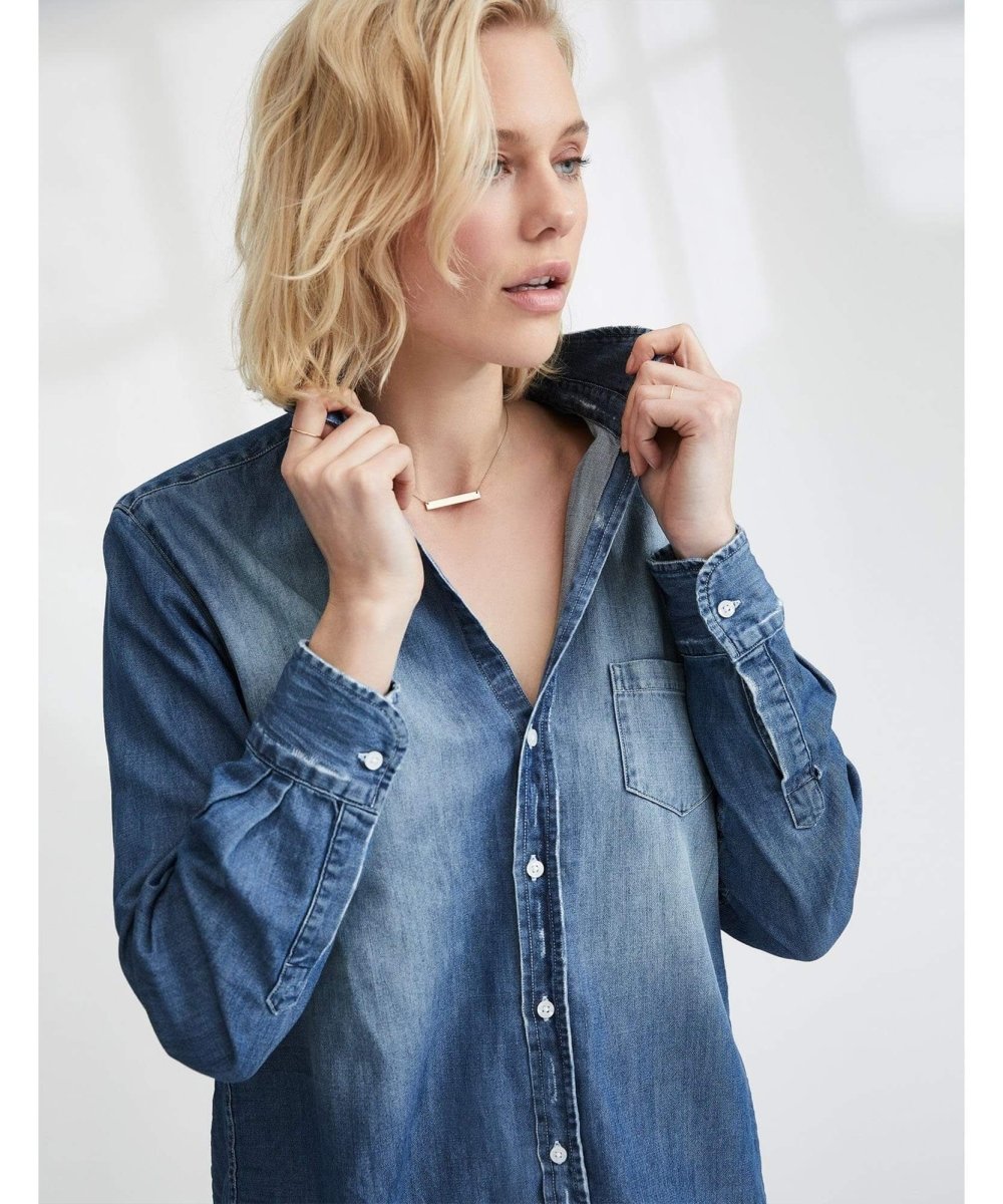 Eileen Relaxed Shirt Famous Denim - miamidrugpossession