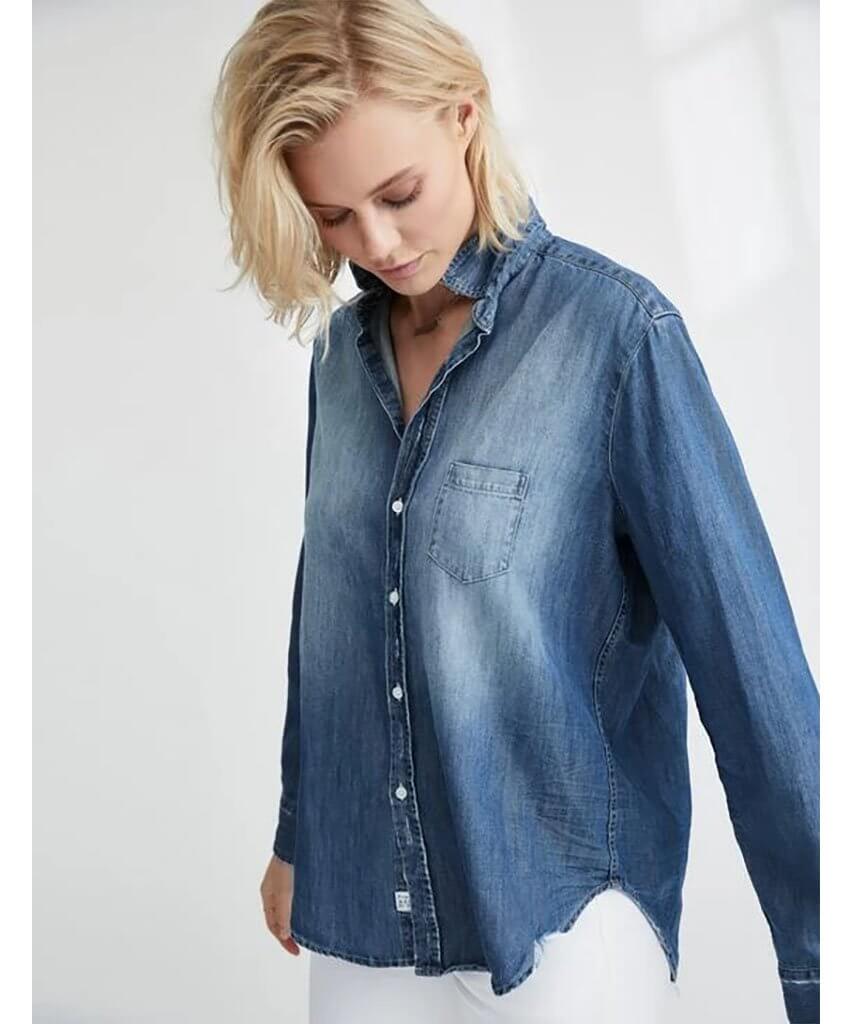 Eileen Relaxed Shirt Famous Denim - miamidrugpossession