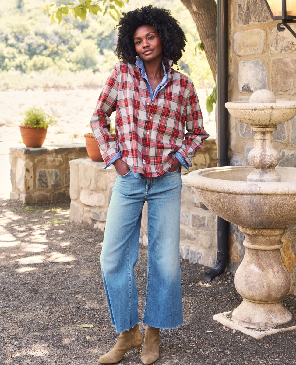 Eileen Relaxed Washed Red Plaid - clearpathherbicide