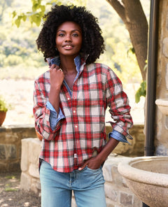 Eileen Relaxed Washed Red Plaid - clearpathherbicide