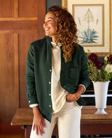 Eileen Sweatshirt Button - Up Evergreen - miamidrugpossession