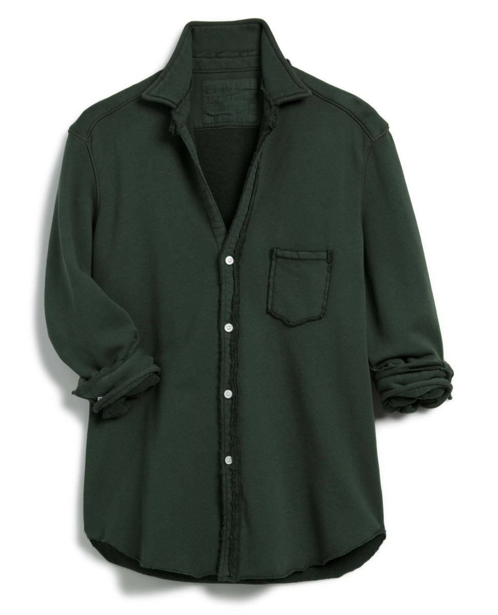 Eileen Sweatshirt Button - Up Evergreen - miamidrugpossession