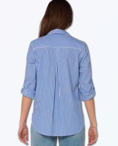 Elisa Blue White Striped Shirt - clearpathherbicide