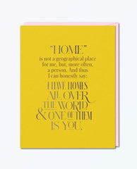 Elizabeth Gilbert Homes All Over the World Card - PINK ARROWS