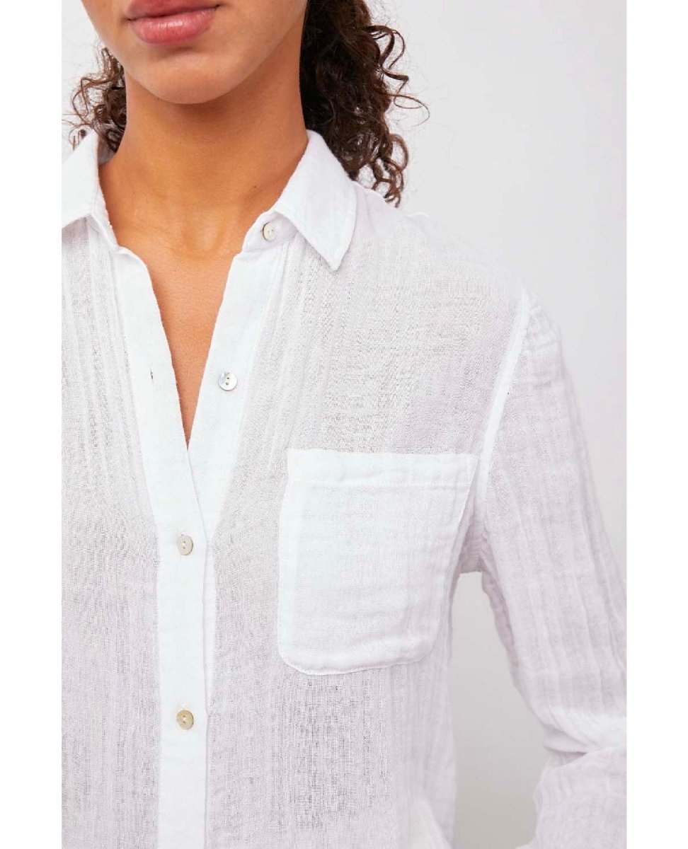 Ellis White Button Down - miamidrugpossession