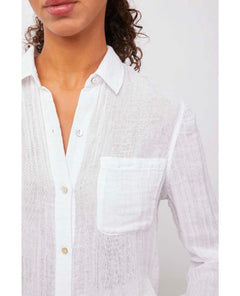 Ellis White Button Down - miamidrugpossession