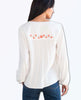 Embroidered Blouse Ivory Coral - clearpathherbicide