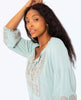 Embroidered Blouse Seafoam - miamidrugpossession