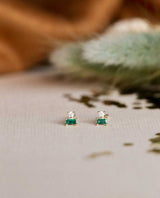 Emerald Double Stud Stack - PINK ARROWS